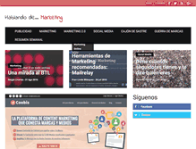 Tablet Screenshot of hablandodemarketing.com